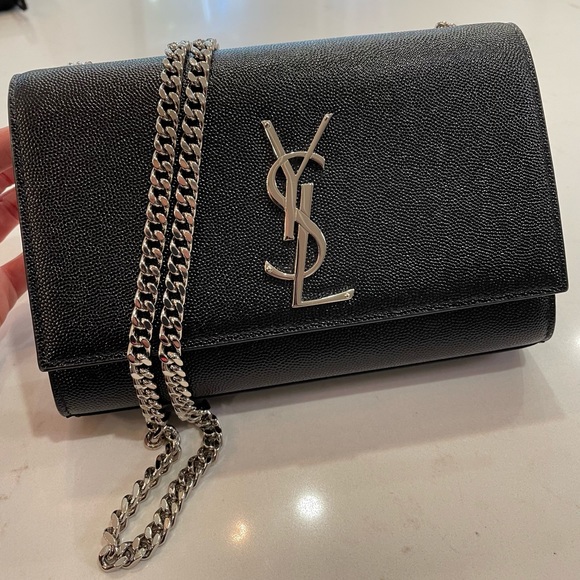 Saint Laurent Handbags - Saint Laurent Kate Small Black Leather Bag